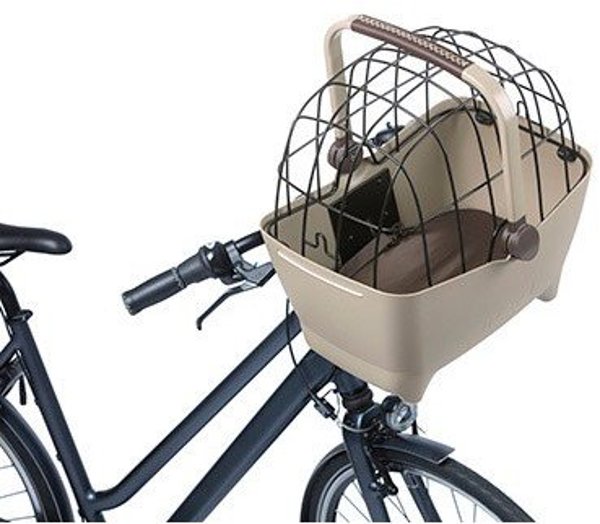 Basil Buddy Dog Μπροστινό Καλαθάκι Ποδηλάτου, Σύστημα KF, 32L, Bisotti Brown