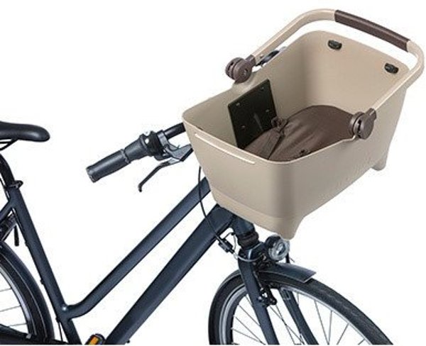 Basil Buddy Dog Μπροστινό Καλαθάκι Ποδηλάτου, Σύστημα KF, 32L, Bisotti Brown