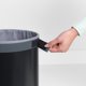 Brabantia Καλάθι Πλυντηρίου 35L, Μαύρο Ματ Ατσάλι με Καπάκι Φελλό