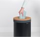 Brabantia Καλάθι Πλυντηρίου 35L, Μαύρο Ματ Ατσάλι με Καπάκι Φελλό