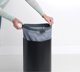 Brabantia Καλάθι Πλυντηρίου 35L, Μαύρο Ματ Ατσάλι με Καπάκι Φελλό