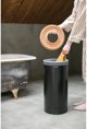 Brabantia Καλάθι Πλυντηρίου 35L, Μαύρο Ματ Ατσάλι με Καπάκι Φελλό