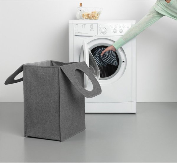 Brabantia Laundry To Go Καλάθι Απλύτων 55L, Αναδιπλούμενο, Ανθρακί