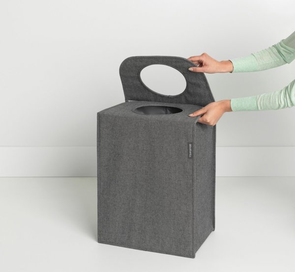 Brabantia Laundry To Go Καλάθι Απλύτων 55L, Αναδιπλούμενο, Ανθρακί