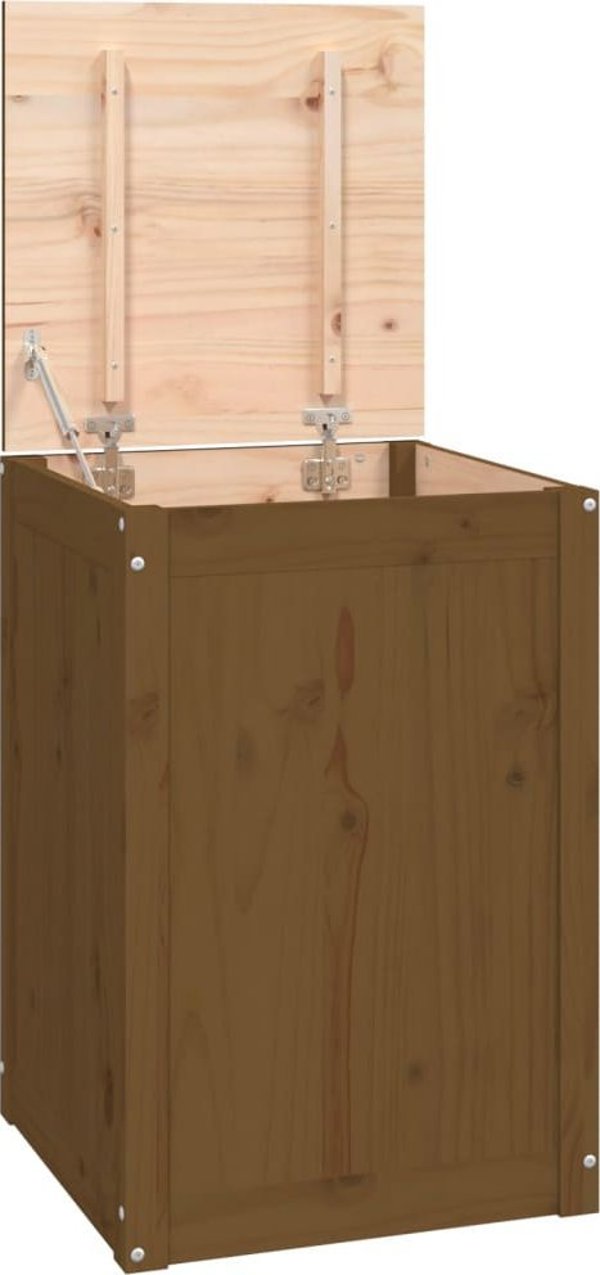 vidaXL Κουτί αποθήκευσης για ρούχα, μέλι καφέ, 44x44x66 εκ., ξύλο πεύκου