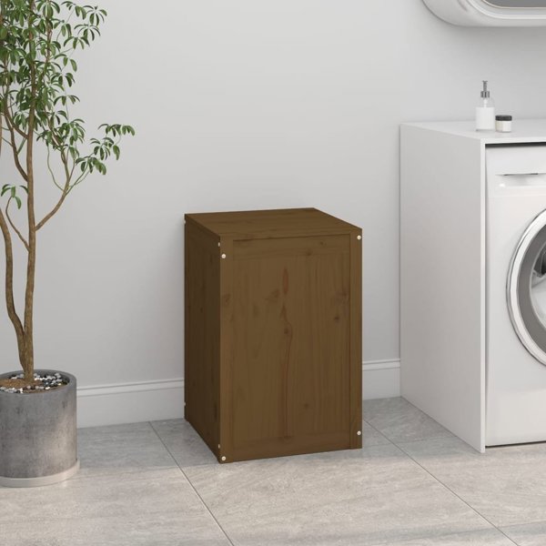 vidaXL Κουτί αποθήκευσης για ρούχα, μέλι καφέ, 44x44x66 εκ., ξύλο πεύκου