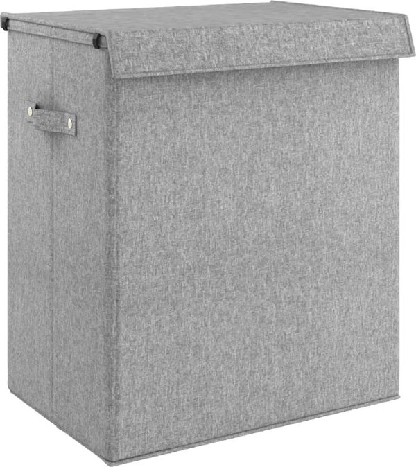 Kosz na pranie vidaXL skladany kosz na pranie szary 51x34,5x59 cm sztuczny len