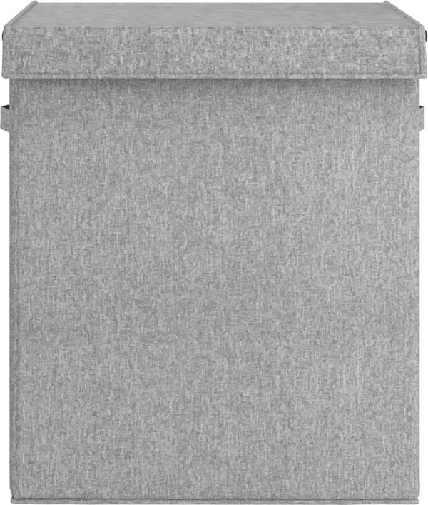 Kosz na pranie vidaXL skladany kosz na pranie szary 51x34,5x59 cm sztuczny len