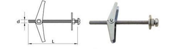 Kotwa stalowa parasolka 5x75mm