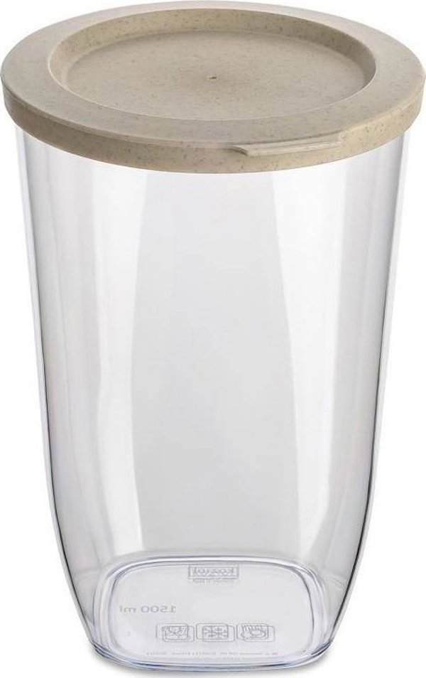 Koziol Δοχείο Αποθήκευσης Connect Dry M 1.5L, Αεροστεγές Δοχείο Τροφίμων, Desert Sand