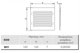Metalικό κάλυμμα με πλέγμα 165x165mm λευκό WX1