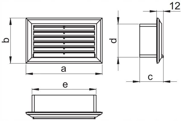 Κάλυμμα για επίπεδο κανάλι 60 x 204 καφέ EL60BR