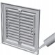 Kratka wentylacyjna MWR 175X175mm z siatka i uchwytami mocujacymi szary MWR175X175GR