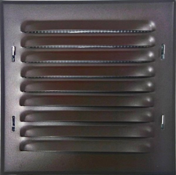 Μεταλλική γρίλια με πλέγμα 165x165mm καφέ WX1BR