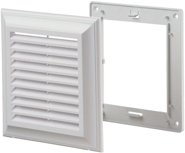 Πλάκα αερισμού 180x250mm με πλέγμα χωρίς πλαίσιο λευκή EL250AU