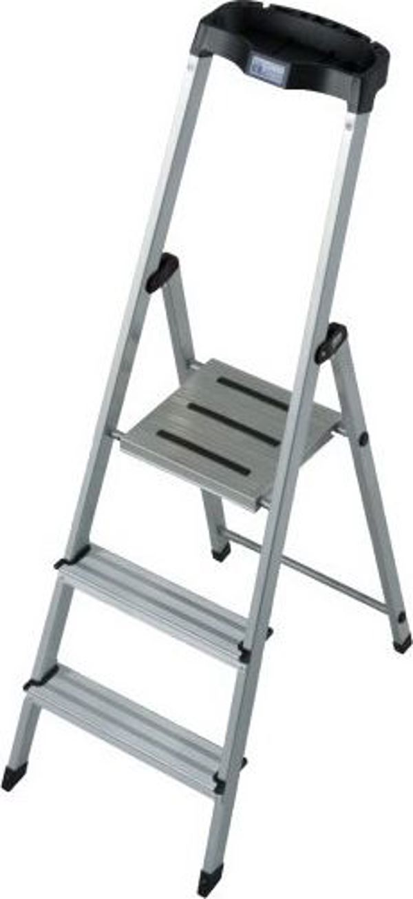 Krause Safety Drabina wolnostojaca jednostronna aluminiowa 3 stopniowa (126313)