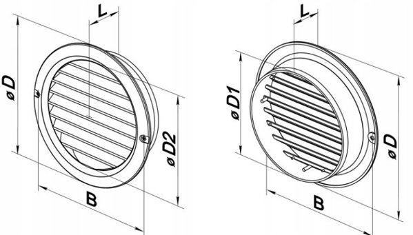 Kratka enventilasiou kyklo me diktyo kai koniero fi125mm aspri MW125KOBR