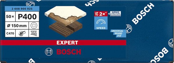 Δίσκος λειαντικός EXPERT EXC470 150mm P400 με 6 οπές