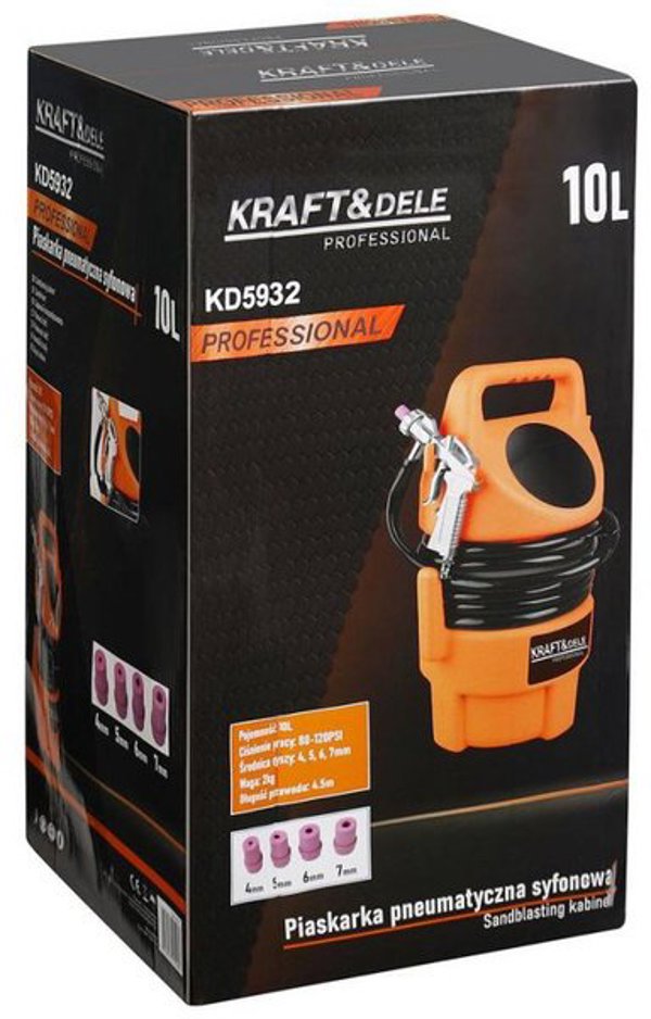 Kraft&Dele Συσκευή Αμμοβολής Σιφονιού 10L KD5932