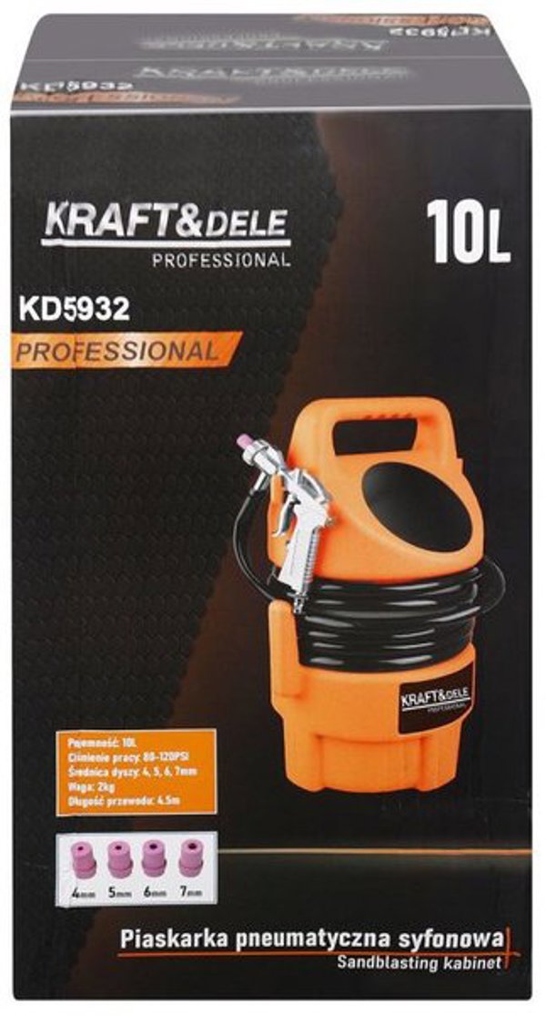 Kraft&Dele Συσκευή Αμμοβολής Σιφονιού 10L KD5932