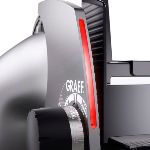 Graef S72010 Κοπτική Μηχανή Τροφίμων, Μεταλλικός Σχεδιασμός, Γυάλινη Βάση, Ρυθμιζόμενο Πάχος 0-20mm, Ασημί