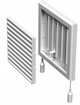 Kratka wentylacyjna regulowana 154x154 mm z siatka biala MW100AR
