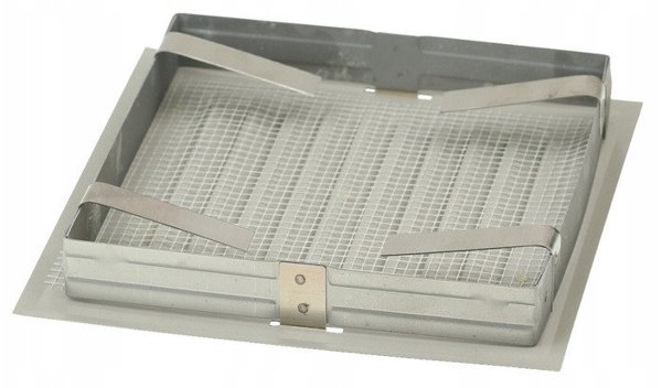 KRATKA METALOWA SKOÅNA W RAMCE Z SIATKÄ 14*14CM GRAFIT