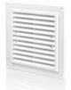 Καλύπτρα αερισμού MWR 250X180mm με δίχτυ και στηρίγματα στερέωσης λευκή MWR250X180