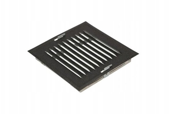 KRATKA METALOWA SKOÅNA W RAMCE Z SIATKÄ 14*14CM GRAFIT MAT