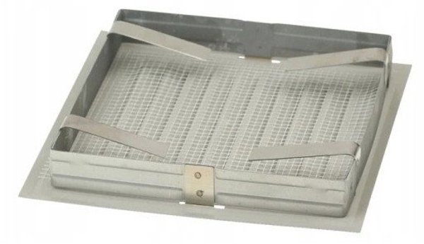 KRATKA METALOWA SKOÅNA W RAMCE Z SIATKÄ 14*14CM GRAFIT MAT