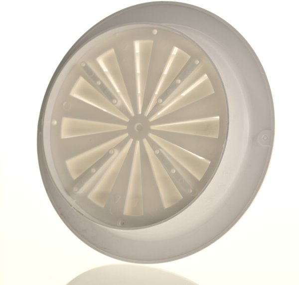 Kratka wentylacyjna okraga regulowana z kolnierzem fi 125mm MW125KOR