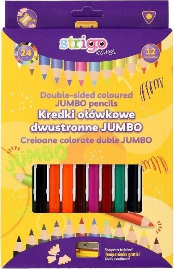 Μολύβια τρίγωνα Jumbo 12 τεμ. STRIGO