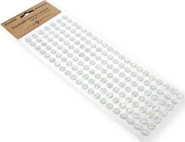 Αυτοκόλλητα κρύσταλλα ασημένια 10mm