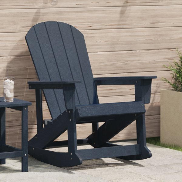 Κουνιστή Καρέκλα Adirondack Μπλε 73.5x92x90 cm HDPE
