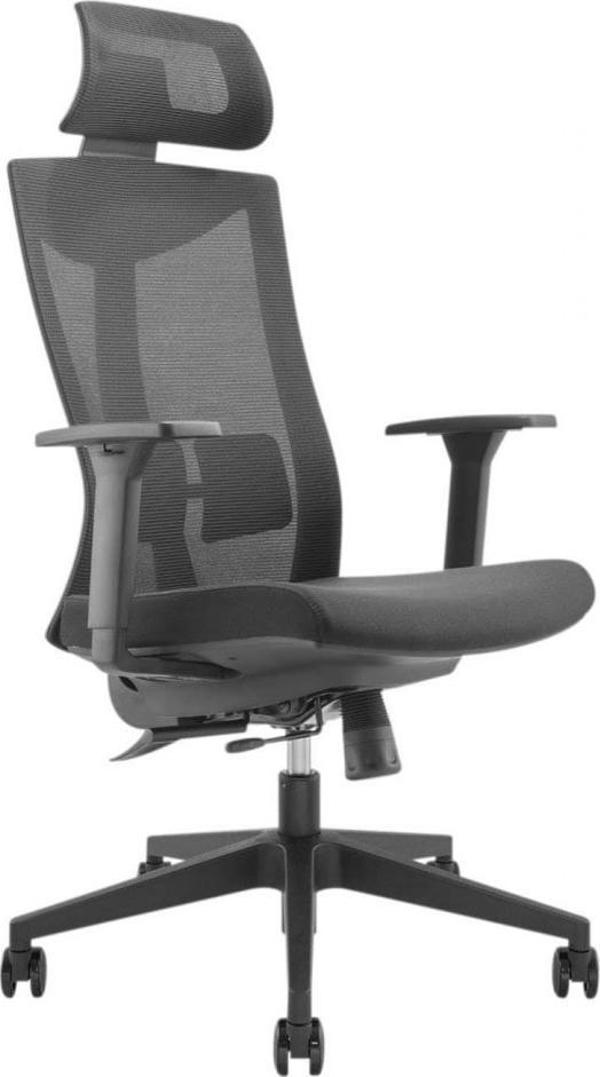 Ergo Office Εργονομική Καρέκλα Γραφείου ER-414 Premium, Ρυθμιζόμενο Ύψος & Ανάκλιση, Μαύρη