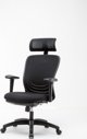 Office Products Καρέκλα Γραφείου Zakynthos, Ρυθμιζόμενα Υποβραχιόνια, Μαύρο Χρώμα