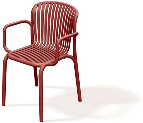 Krzeslo ogrodowe z podlokietnikami FBRK658 Brene - retro red