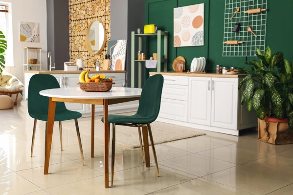 krzeslo tapicerowane salon biuro Avellino zielone