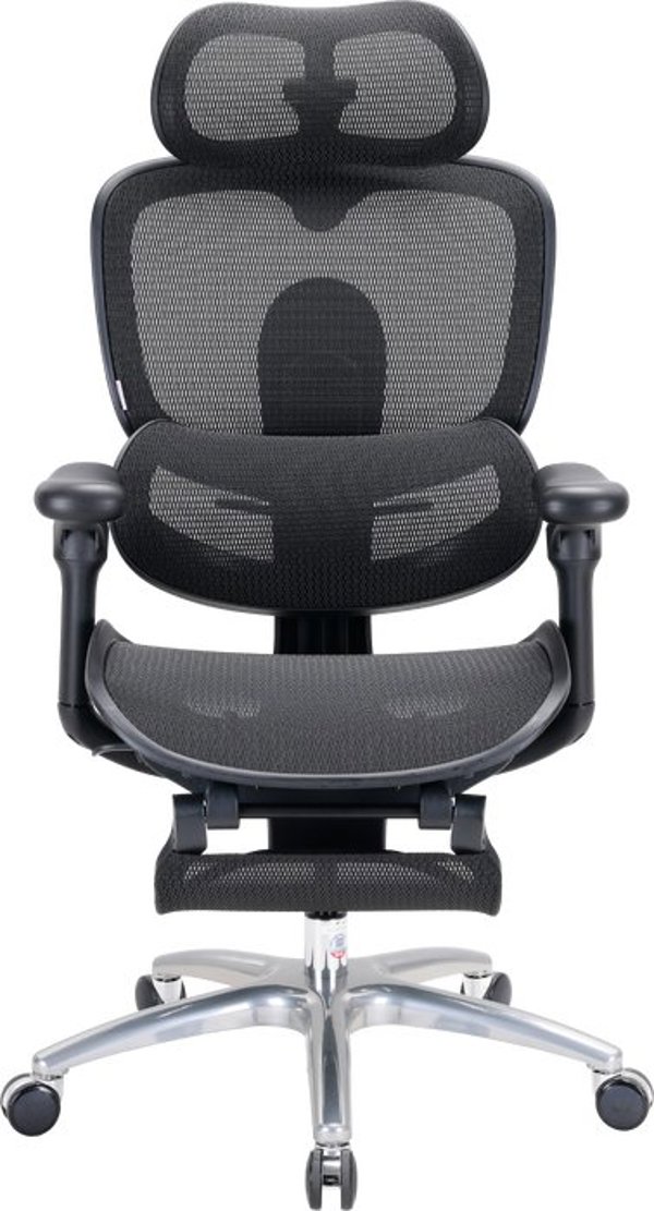Krzesło biurowe Sihoo Fotel biurowy C300 LITE V2 Black z podnóżkiem (C300-LITE-V2-B101-JT)