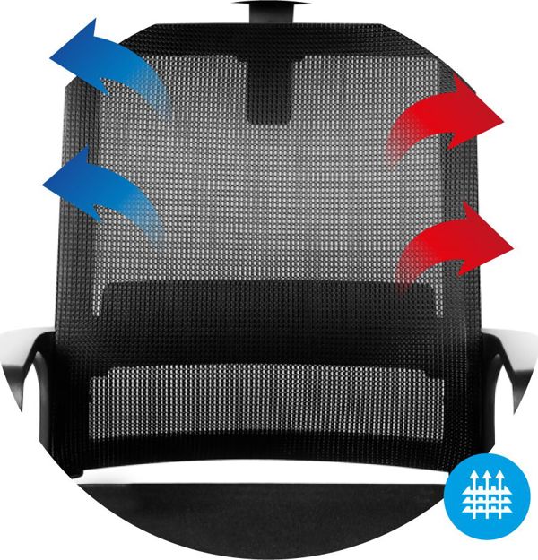 Huzaro Manager 2.1 Εργονομική Καρέκλα Γραφείου, Με Mesh Ύφασμα, Οσφυϊκή Υποστήριξη & Μηχανισμό TILT PLUS, Μαύρη