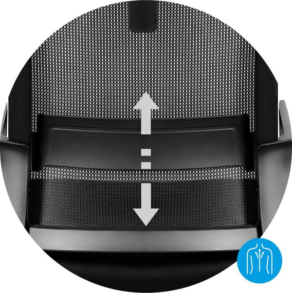 Huzaro Manager 2.1 Εργονομική Καρέκλα Γραφείου, Με Mesh Ύφασμα, Οσφυϊκή Υποστήριξη & Μηχανισμό TILT PLUS, Μαύρη