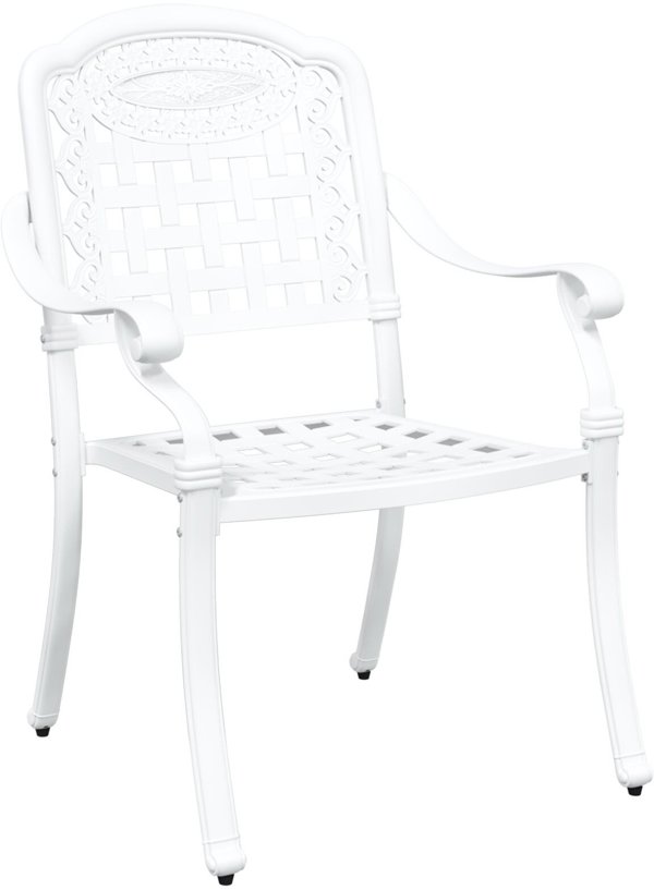 krzeslo ogrodowe vidaXL Biale Aluminium