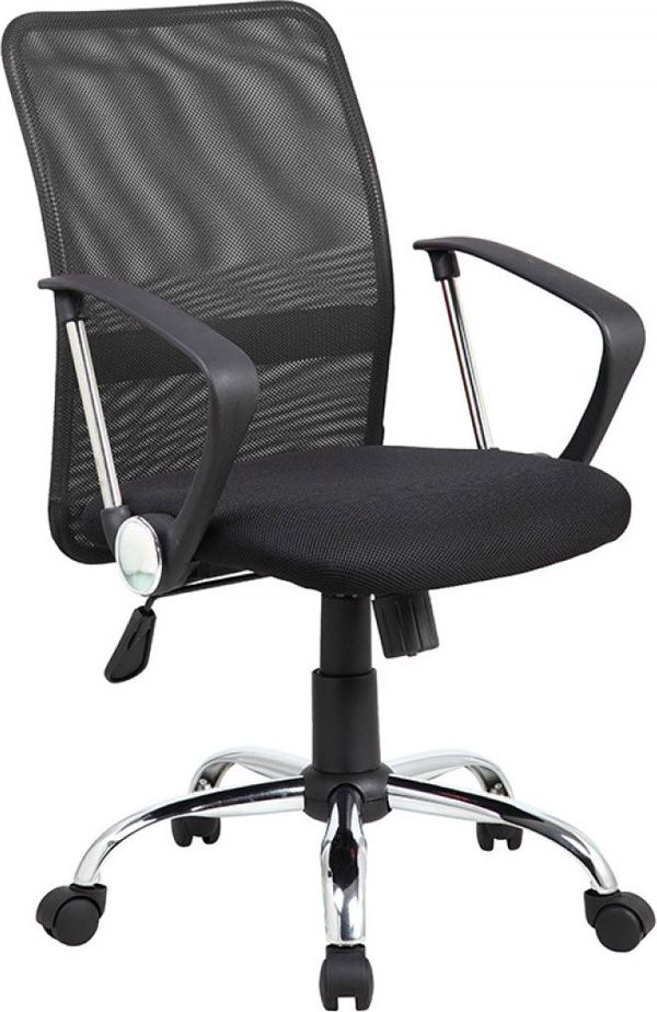 Καρέκλα Γραφείου Office Products Lipsi Με Μπράτσα, Ρυθμιζόμενη Πλάτη, Μαύρη