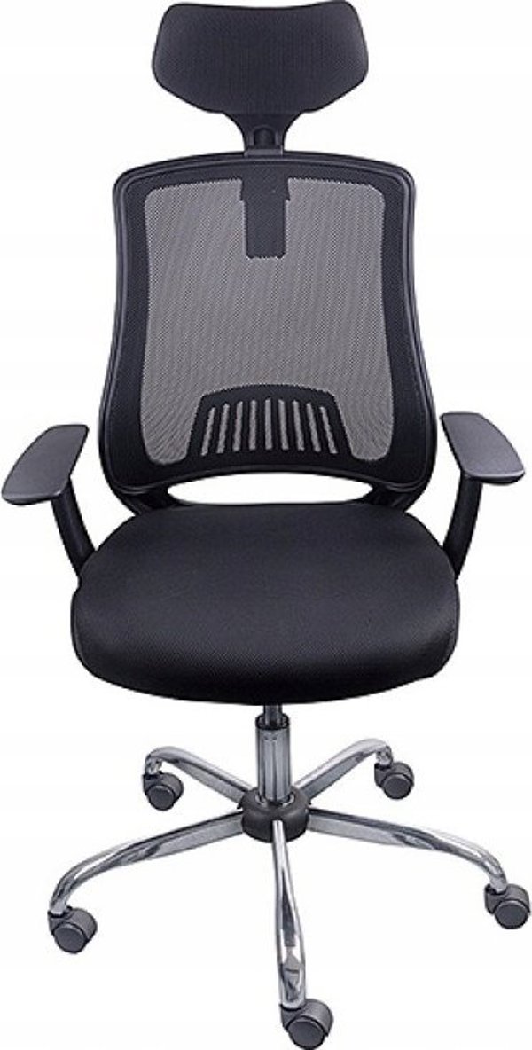 Office Products Itaka Καρέκλα Γραφείου Εργονομική με Δίχτυ, Ρυθμιζόμενη Πλάτη 120°, Μαύρη