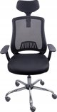 Office Products Itaka Καρέκλα Γραφείου Εργονομική με Δίχτυ, Ρυθμιζόμενη Πλάτη 120°, Μαύρη