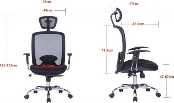 Office Products Καρέκλα Γραφείου Samos, Με Μπράτσα, Μαύρη