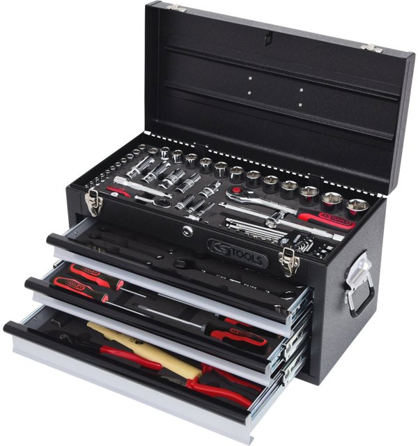 KS Tools 1/4 +1/2 CHROMEplus Universal Tool Set 99 pcs
