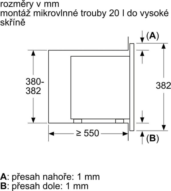 Εντοιχιζόμενο φούρνος μικροκυμάτων BOSCH Bosch Serie 2 BFL623MB3, 800 W, 5 επίπεδα ισχύος, LED οθόνη, μαύρο