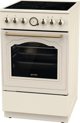 Κουζίνα Gorenje GECS5B70CLI Ηλεκτρική Κεραμική, 4 Ζώνες, Χρώμα Ελεφαντοστό