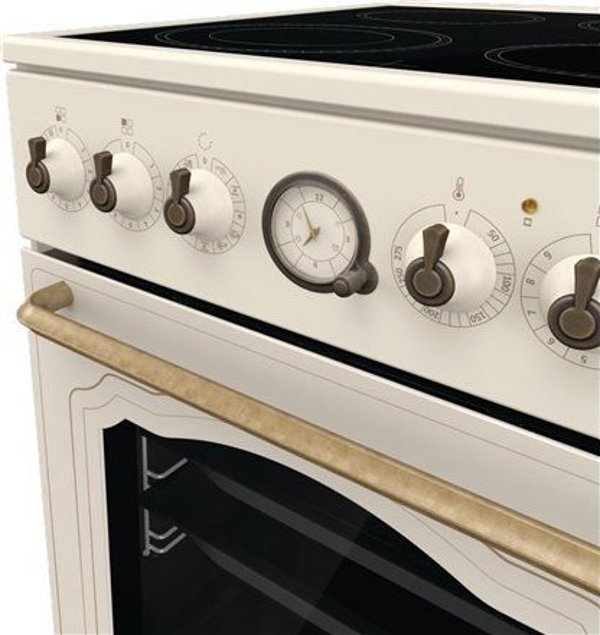 Κουζίνα Gorenje GECS5B70CLI Ηλεκτρική Κεραμική, 4 Ζώνες, Χρώμα Ελεφαντοστό